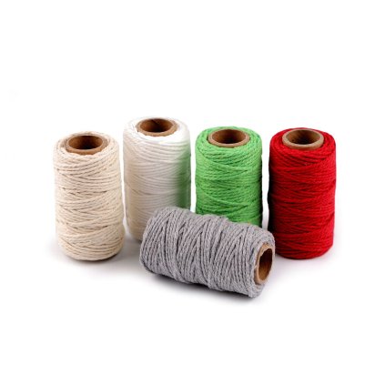 Bavlněná šňůra Ø2 mm (Varianta 1 bílá přírodní, Balení 1 ks)