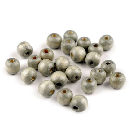 Dřevěné korálky Ø10 mm (Varianta 6 růžová malinová, Balení 20 g)