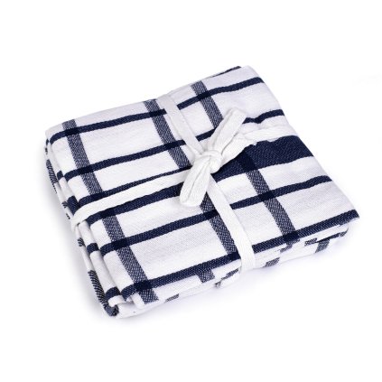 Bavlněná utěrka káro 50x70 cm egyptská bavlna (Varianta 1 červená, Balení 3 ks)