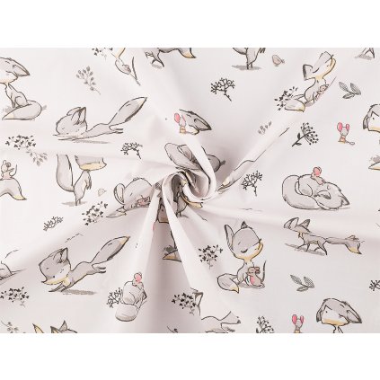 Bavlněná látka / plátno liška