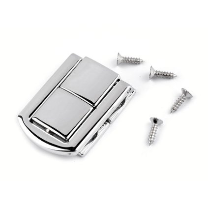 Sada zapínání na krabičky, šperkovnice a kufříky 24x31 mm (Varianta nikl, Balení 10 ks)