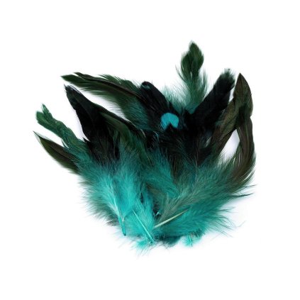 Slepičí peří délka 6-20 cm (Varianta 9 černá, Balení 20 ks)