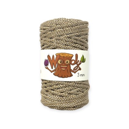 Woody příze 3 mm – Caffe Latte (100m)
