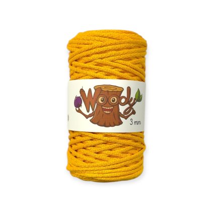 Woody příze 3 mm – Žloutková (100m)