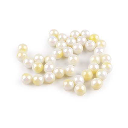 Plastové korálky s mermaid efektem Ø10 mm (Varianta 2 růžová světlá, Balení 20 g)