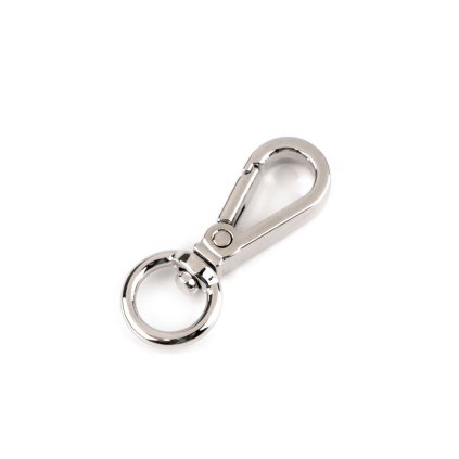Kovová karabinka otočná, průvlek 9 mm (Varianta 1 nikl, Balení 1 ks)
