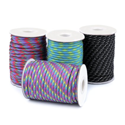 Padáková šňůra Ø4 mm (Varianta 1 fialovorůžová, Balení 25 m)