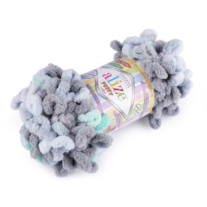 Pletací příze Alize Puffy color 100 g (Varianta 1 (5864) růžová nejsv., Balení 1 ks)