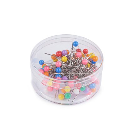 Špendlíky s plastovou hlavičkou délka 32 mm (Varianta mix, Balení 20 krab.)