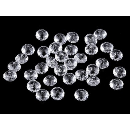 Plastové / akrylové korálky ploškované slavík 5x8 mm