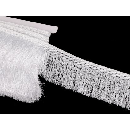 Třásně lesklé šíře 60 mm (Varianta 1 bílá, Balení 13.5 m)