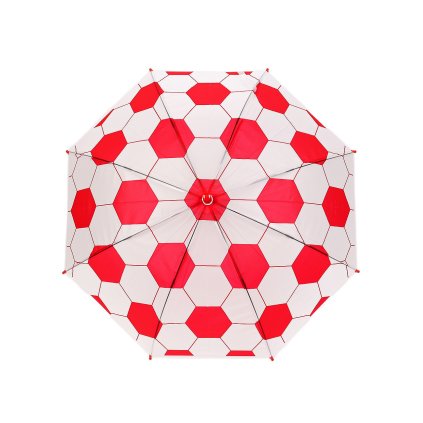 Dětský vystřelovací deštník fotbal (Varianta 1 červená, Balení 1 ks)