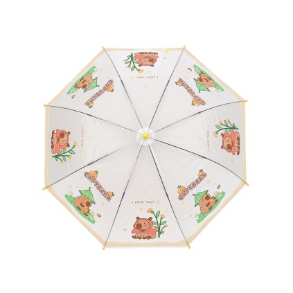 Dětský vystřelovací deštník kapybara (Varianta 1 žlutá, Balení 1 ks)