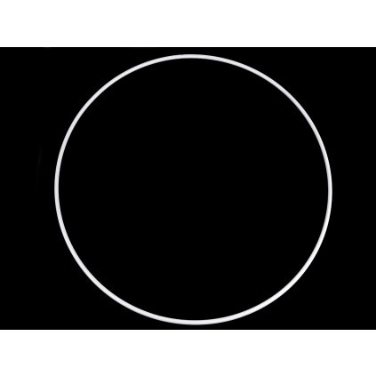 Kovový kruh Ø36 cm lakovaný (Varianta 1 bílá, Balení 1 ks)
