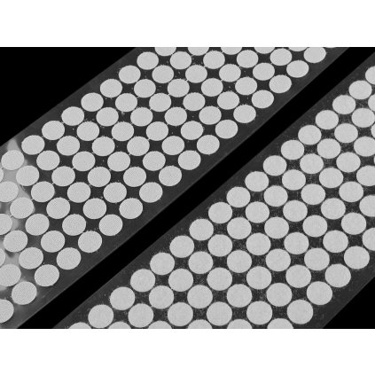 Suchý zip samolepicí kolečka komplet Ø10; 15 mm v rolích (Varianta 2 (Ø15 mm) bílá, Balení 1 m)