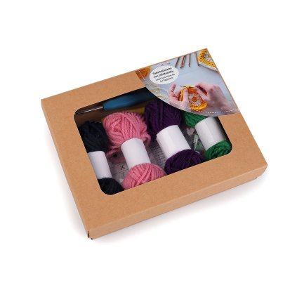 Háčkovací sada s návodem pro začátečníky (Varianta 3 náhodná barva, Balení 1 sada)