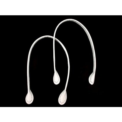 Koženková ucha na tašky délka 60 cm (Varianta 1 bílá, Balení 2 ks)