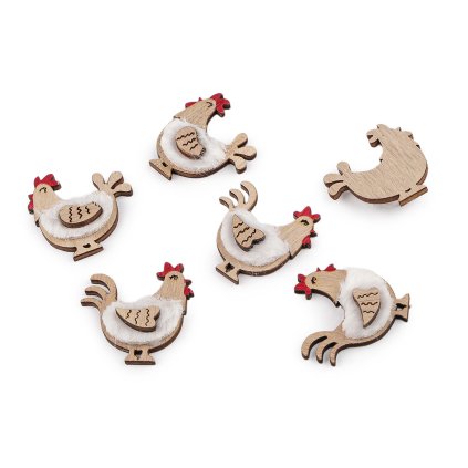 Dřevěná slepička k aranžování