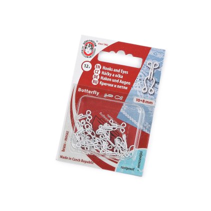 Háčky a očka velikost 10+8 mm