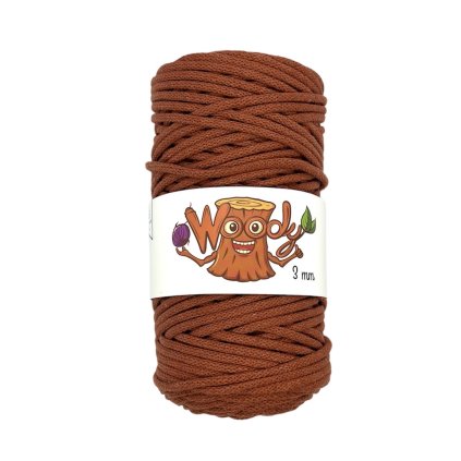 Woody příze 3 mm – Cihlová (100m)