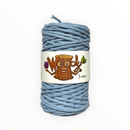 Woody 3 mm – Světlý Jeans (100m)