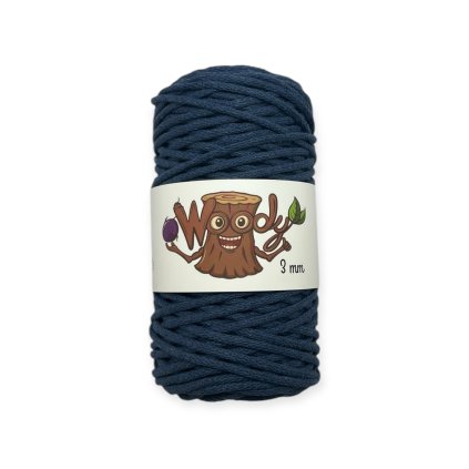 Woody 3 mm – Tmavý Jeans (100m)
