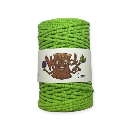 Woody příze 3 mm – Limetka (100m)