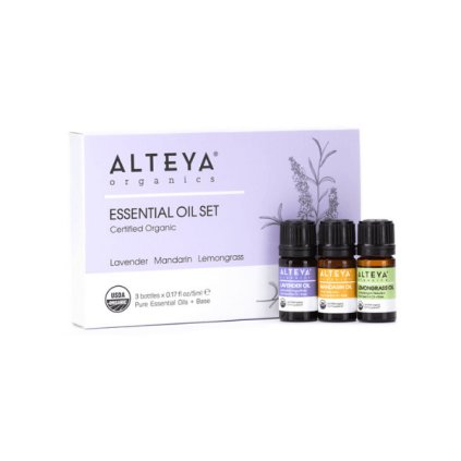 Dárkový set esenciálních olejů Alteya Organics 3x5 ml