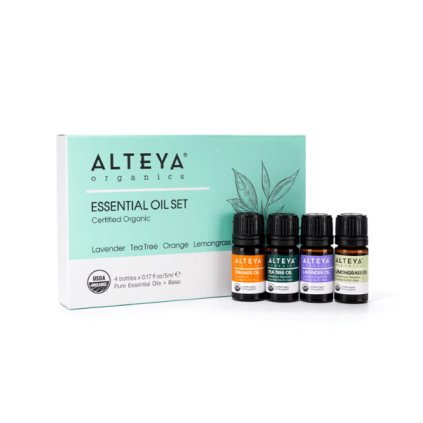 Dárkový set esenciálních olejů Alteya Organics 4x5 ml