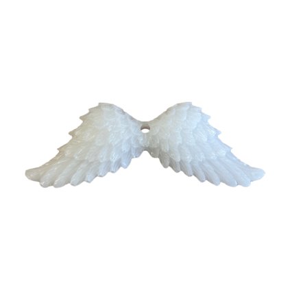 Andělská křídla 3D, 10x4 cm, bílá