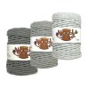 3 x Woody 5 mm - sada Grey