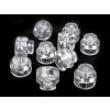 Brzdičky s dvěmi dírkami 13x15 mm kulaté (Varianta 1 transparent, Balení 10 ks)