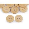 Dřevěný knoflík dvoudírkový velikost 20", 24", 28", 30", 32" (Varianta 1 28" přírodní sv., Balení 10 ks)