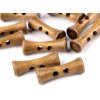Dřevěný knoflík podlouhlý 35 mm (Varianta 2 přírodní sv., Balení 10 ks)