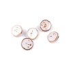 Kovový knoflík AB perleť v pryskyřici velikost 24"; 32"; 36" (Varianta 2 (32") bílá zlatá, Balení 5 ks)