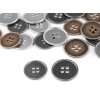 Kovový knoflík velikost 34", 40" (Varianta 1 (34") nikl, Balení 5 ks)