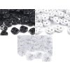 Brzdičky s dvěmi dírkami 15x15 mm malé (Varianta 1 (332) černá, Balení 10 ks)