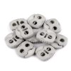 Brzdičky s dvěmi dírkami 20x20 mm (Varianta 1 černá, Balení 10 ks)