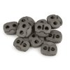 Brzdičky s dvěmi dírkami 20x20 mm (Varianta 1 černá, Balení 10 ks)