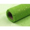 Tyl dekorační s glitry šíře 20 cm (Varianta 1 stříbrná, Balení 10 m)