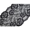 Elastická krajka / vsadka / běhoun šíře 18,5 cm (Varianta 2 černá, Balení 1 m)