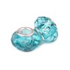 Plastové korálky s ploškami s velkým průvlekem 14,5x9 mm (Varianta 5 tyrkys, Balení 5 ks)
