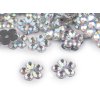 Broušený květ k našití, nalepení Ø11 mm (Varianta 12 crystal, Balení 100 ks)