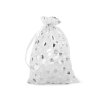 Dárkový pytlík srdíčka 14x21 cm organza (Varianta 1 bílá stříbrná, Balení 1 ks)