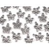 Kovový přívěsek / taháček na zip květ 15x18 mm