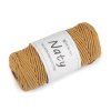 Bavlněná pletací příze macrame Naty Ø3 mm rozčesávací (Varianta 2 režná světlá, Balení 1 ks)