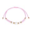 Náramek shamballa s perletí a broušenými korálky (Varianta 2 růžová sv., Balení 1 ks)