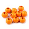 Dřevěné korálky Ø25 mm (Varianta 2 oranžová, Balení 10 ks)