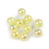 Plastové korálky s AB efektem Ø15 mm (Varianta 4 žlutá světlá, Balení 10 ks)