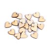 Dřevěné srdce k nalepení / dozdobení (Varianta 1 bílá, Balení 20 ks)